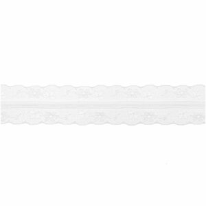 Spitzendband Blüte zart weiß 34mm