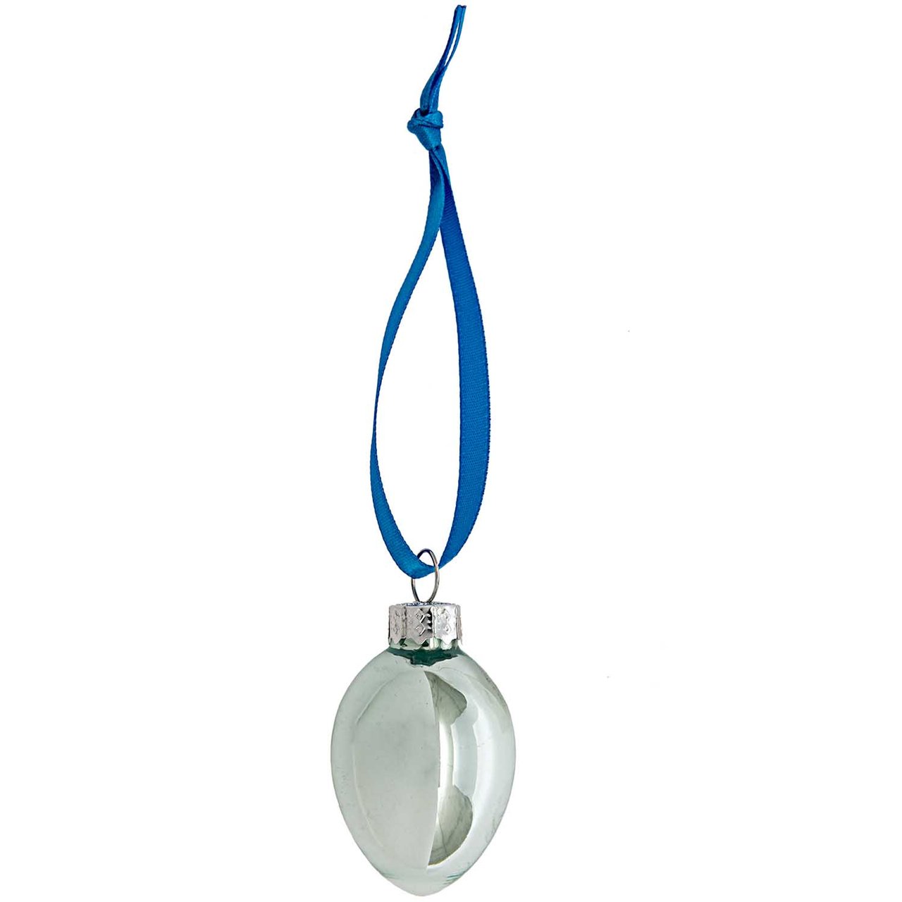 Glas-Ei zum Hängen Pearldesign 4cm blau