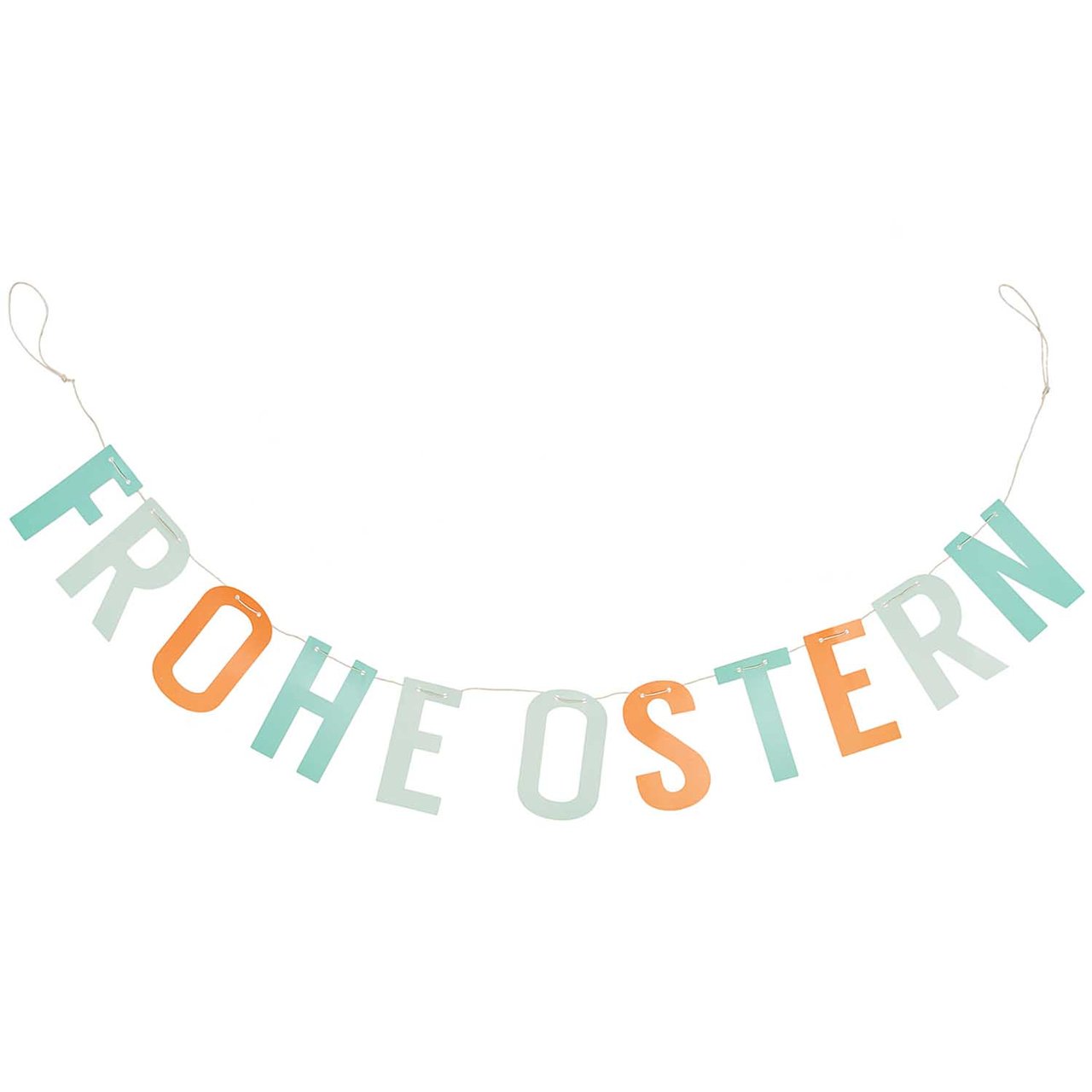 Girlande Frohe Ostern aqua-orange 117x10cm