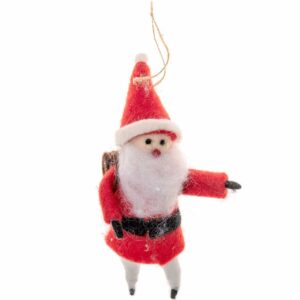 Filz-Weihnachtsmann zum Hängen rot 16cm