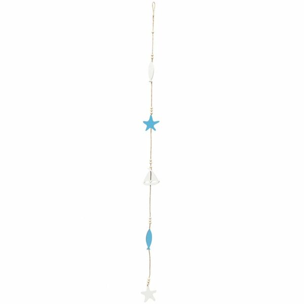 Girlande Maritim blau-weiß 103cm