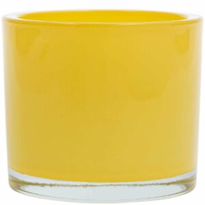 Teelichtglas 9x8cm gelb