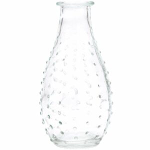 Vase aus Glas bauchig klar 14cm