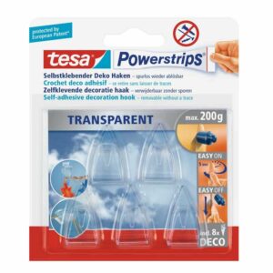 tesa Powerstrips Decohaken kristallklar