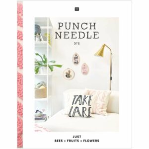 Rico Design Stickbuch Punch Needle No. 6 Just Bees + Fruits + Flowers