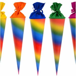 goldbuch Schultüte mit Filzverschluss Regenbogen 70cm