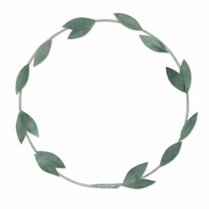 Halbach Deko-Ring mit Blättern 25cm salbeigrün
