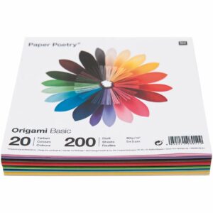 Paper Poetry Origami basic 5x5cm 200 Blatt 20 Farben