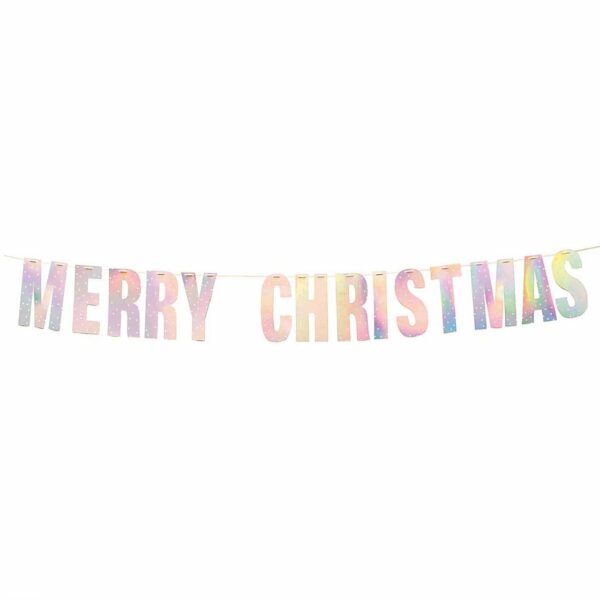 Paper Poetry Girlande Merry Christmas 3m Hot Foil silber irisierend