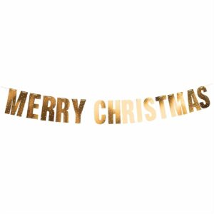 Paper Poetry Girlande Merry Christmas 3m Hot Foil gold-weiß