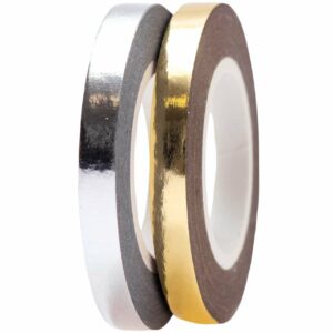 Paper Poetry Tapes Metallic 5mm 10m 2 Stück silber-gold