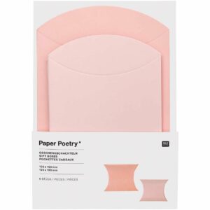 Paper Poetry Geschenkschachteln Set 6 Stück rosa