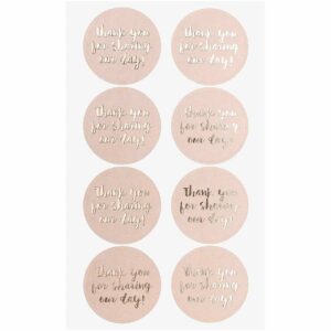 Paper Poetry Sticker Thank you for sharing our day puder 4 Blatt