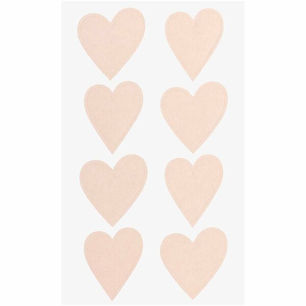 Paper Poetry Sticker Herzen 4 Blatt puder
