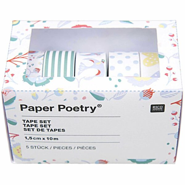 Paper Poetry Tape Set blau 1