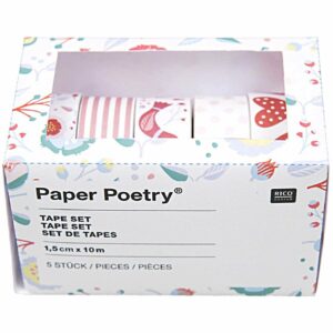 Paper Poetry Tape Set rot 1