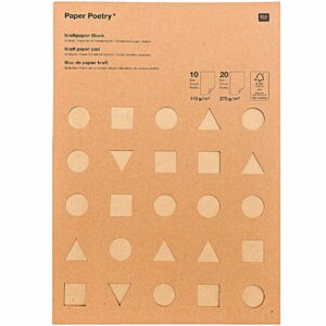 Paper Poetry Kraftpapier Block DIN A4 30 Blatt