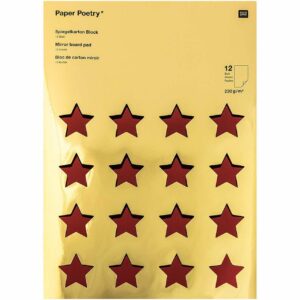 Paper Poetry Spiegelkartonblock rot-grün 21x29