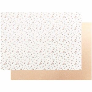 Paper Poetry Motivkarton Blumen puder-gold 50x70cm