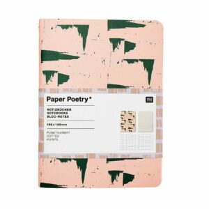 Paper Poetry Notizbücher rosa-grau A6 punktkariert 40 Seiten 2 Stück