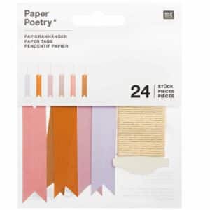 Paper Poetry Papieranhänger Fähnchen mauve 1