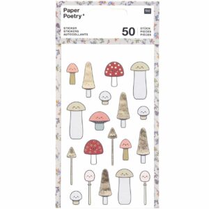 Paper Poetry Sticker Pilze Kawaii 4 Blatt