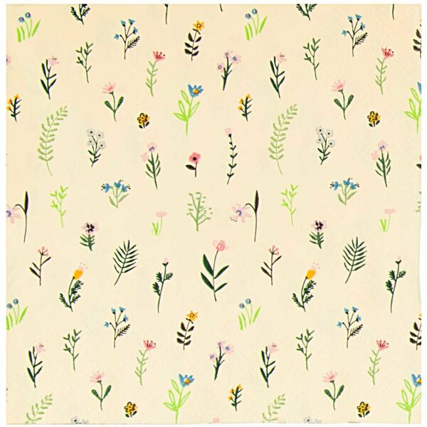 YEY! Let's Party Servietten Streublumen 33x33cm 20 Stück