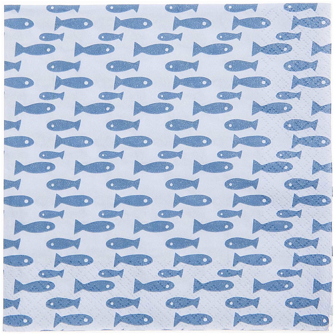 YEY! Let's Party Servietten Mermaid Fische blau 33x33cm 20 Stück