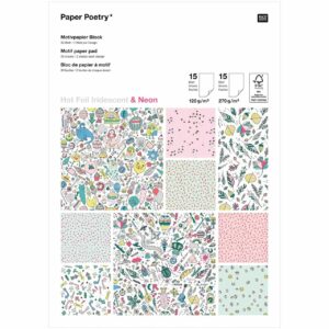 Paper Poetry Motivpapier Block Monster Party 21x29