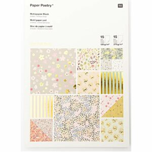Paper Poetry Motivpapier Block Bouquet Sauvage 21x30cm 30 Blatt