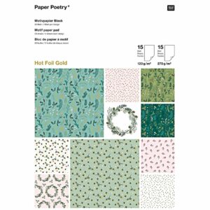 Paper Poetry Motivpapier Block Classical Christmas 21x29