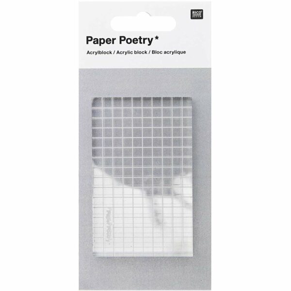 Paper Poetry Acryl-Stempelblock transparent 5x7cm