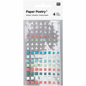 Paper Poetry Sticker Dreiecke und Quadrate 480 Stück