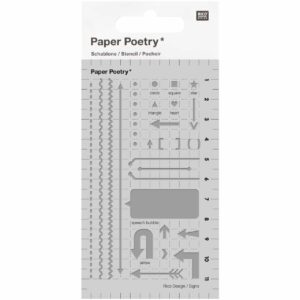 Paper Poetry Bullet Diary Schablone Pfeile 7x12cm