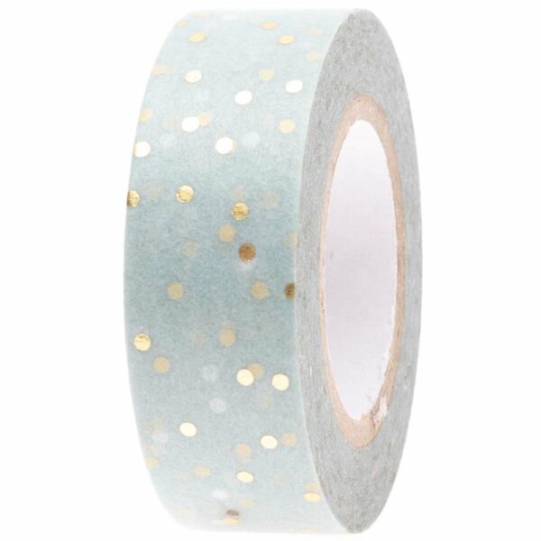 Paper Poetry Tape Punkte mint-gold 1