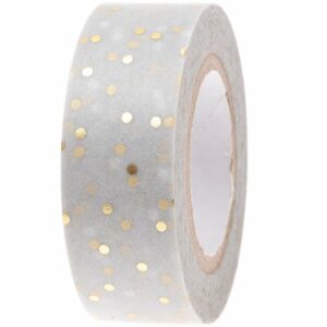 Paper Poetry Tape Punkte grau-gold 1
