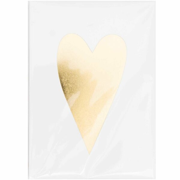 Paper Poetry Karten Herz gold 10 Stück