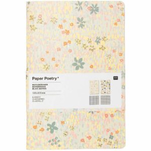 Paper Poetry Notizbücher Crafted Nature blau A5 40 Seiten 2 Stück