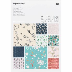 Paper Poetry Motivpapierblock Jardin Japonais 30 Blatt