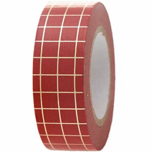 Paper Poetry Tape kariert rot-gold 1