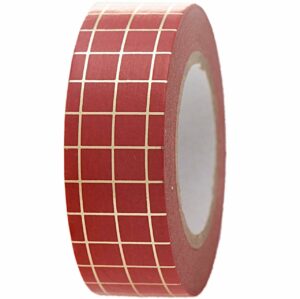 Paper Poetry Tape kariert rot-gold 1