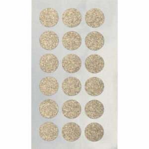 Paper Poetry Sticker Kreise Glitter gold 4 Blatt 18mm