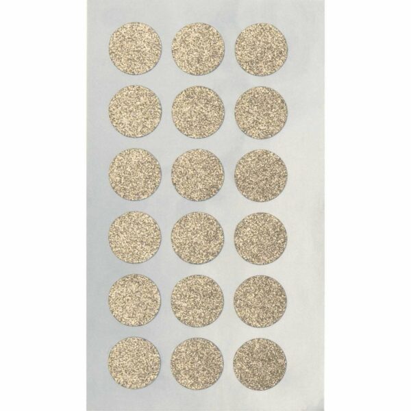 Paper Poetry Sticker Kreise Glitter gold 4 Blatt 18mm