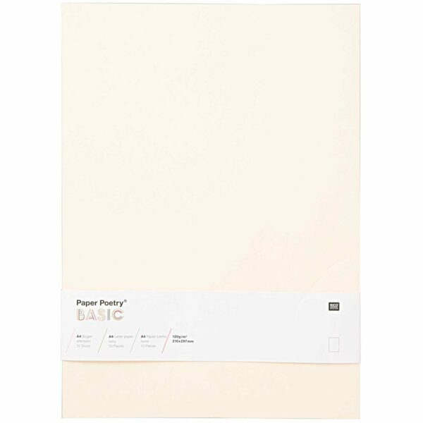 Rico Design Bogen Basic A4 10 Stück elfenbein