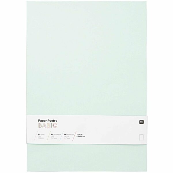 Rico Design Bogen Basic A4 10 Stück mint