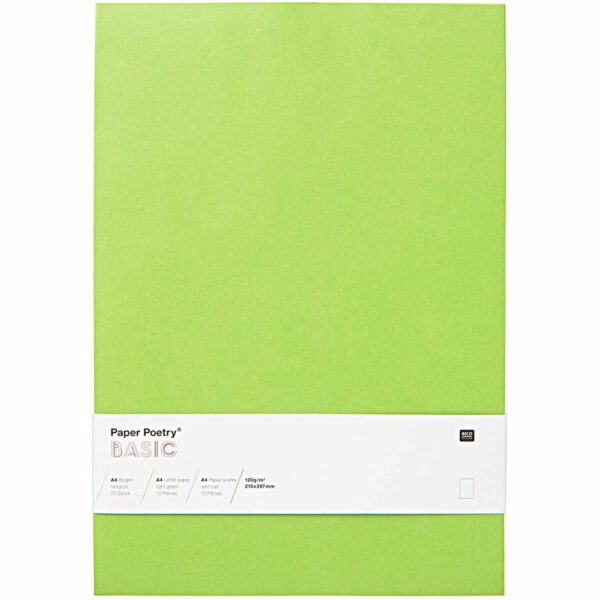 Rico Design Bogen Basic A4 10 Stück hellgrün