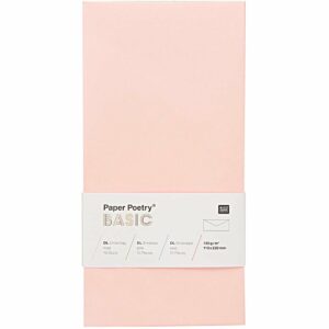 Rico Design Kuvert Basic DL 10 Stück rosa