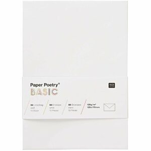 Rico Design Kuvert Basic B6 10 Stück weiß