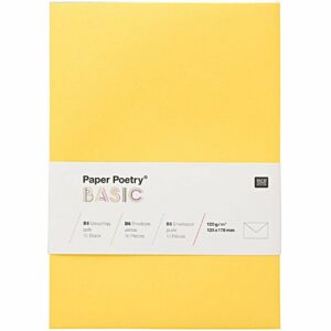 Rico Design Kuvert Basic B6 10 Stück gelb