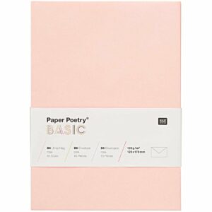 Rico Design Kuvert Basic B6 10 Stück rosa
